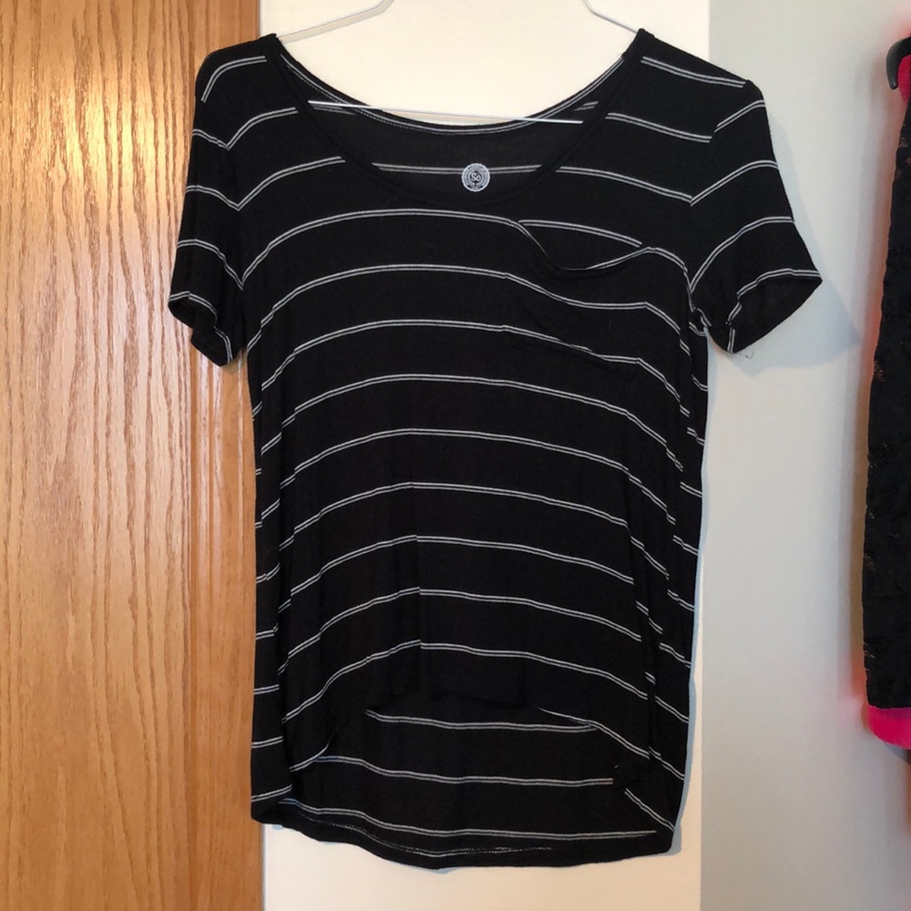 Black and white striped shirt